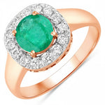 Framed Round Cut Diamond Accent Ring
