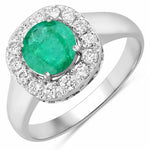 Framed Round Cut Diamond Accent Ring
