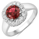 Framed Round Cut Diamond Accent Ring