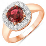 Framed Round Cut Diamond Accent Ring