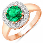 Framed Round Cut Diamond Accent Ring