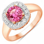 Framed Round Cut Diamond Accent Ring