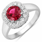 Framed Round Cut Diamond Accent Ring