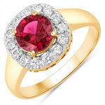 Framed Round Cut Diamond Accent Ring
