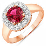 Framed Round Cut Diamond Accent Ring