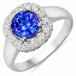 Framed Round Cut Diamond Accent Ring