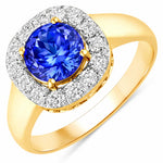 Framed Round Cut Diamond Accent Ring