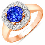 Framed Round Cut Diamond Accent Ring