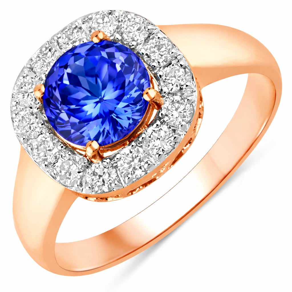 Framed Round Cut Diamond Accent Ring