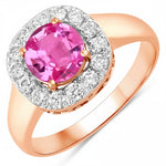 Framed Round Cut Diamond Accent Ring
