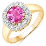 Framed Round Cut Diamond Accent Ring