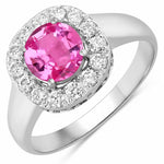 Framed Round Cut Diamond Accent Ring