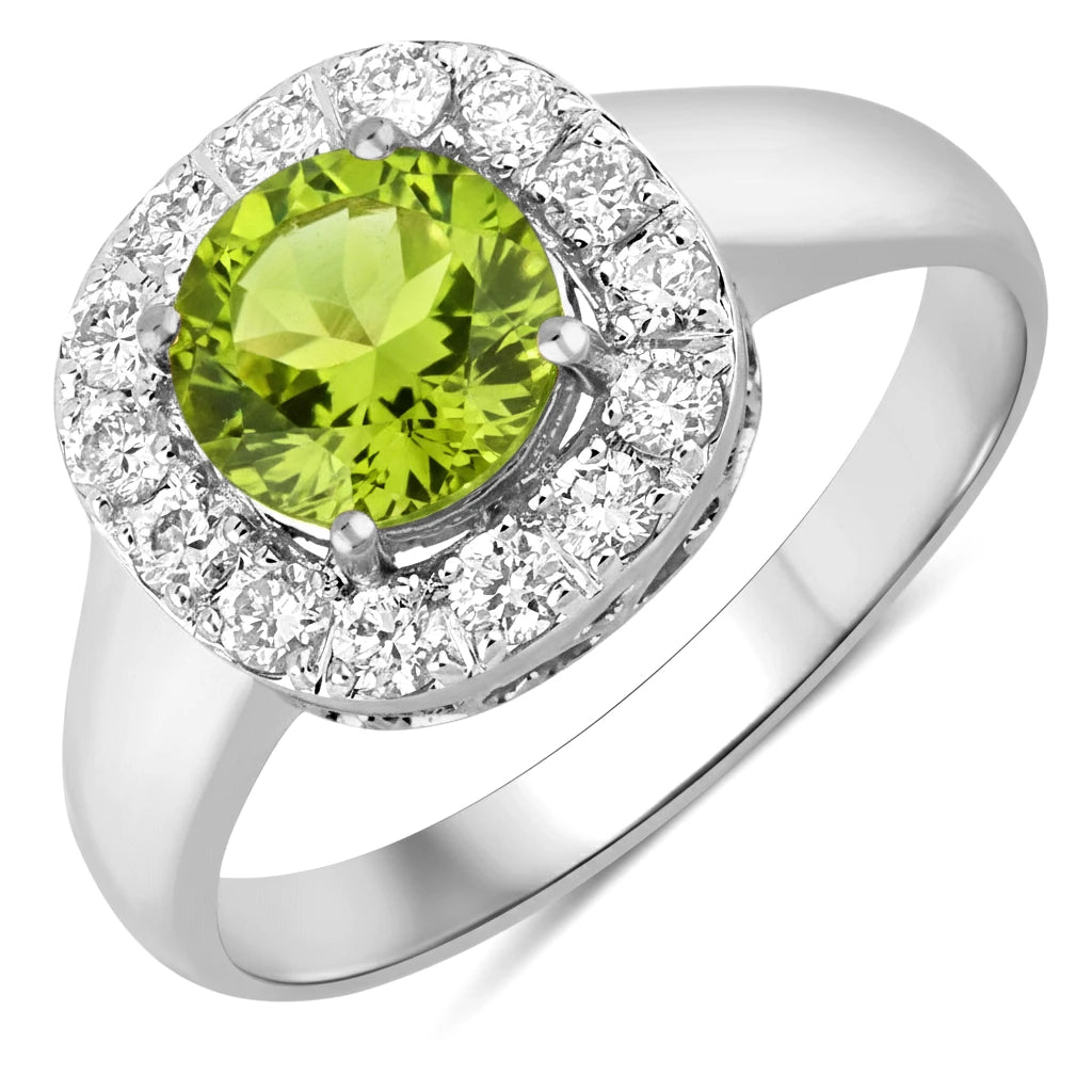 Framed Round Cut Diamond Accent Ring