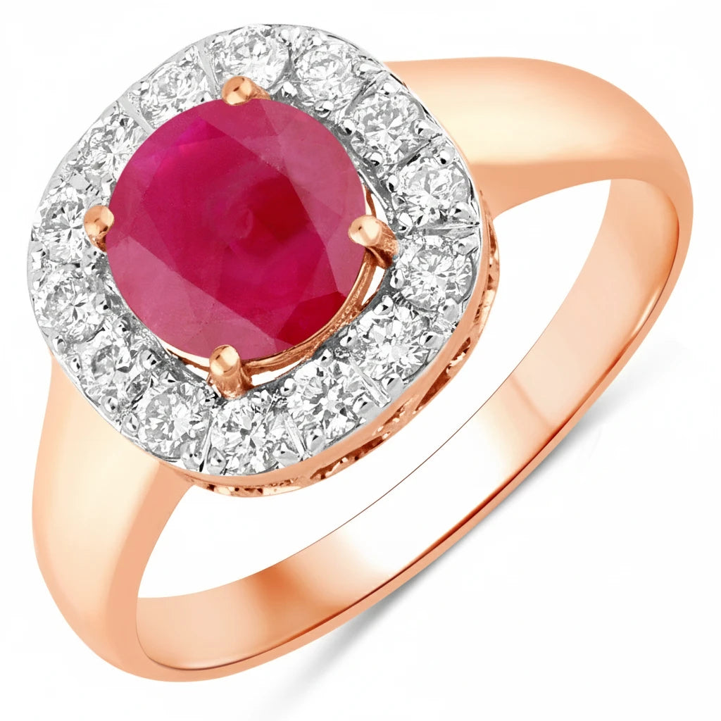 Framed Round Cut Diamond Accent Ring
