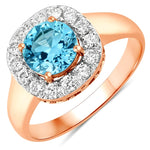 Framed Round Cut Diamond Accent Ring