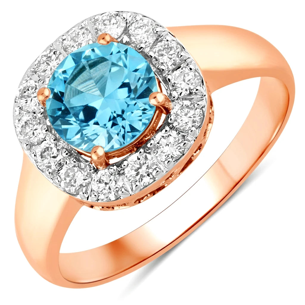 Framed Round Cut Diamond Accent Ring