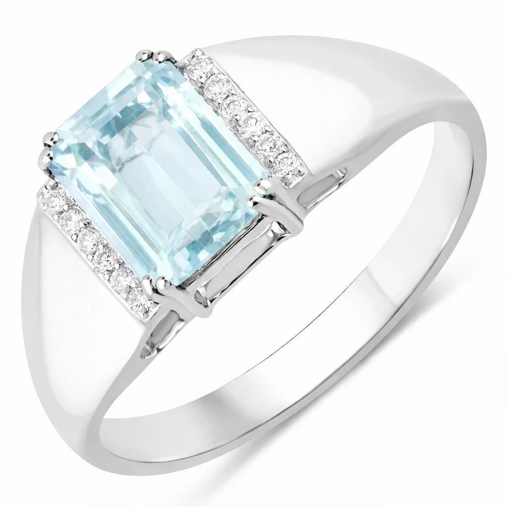Emerald Cut Diamond Accent Ring