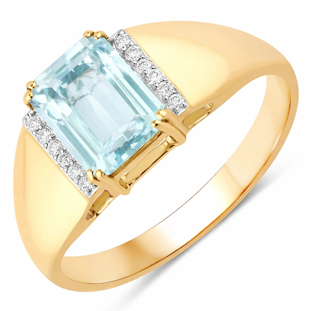 Emerald Cut Diamond Accent Ring