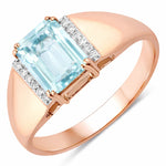 Emerald Cut Diamond Accent Ring