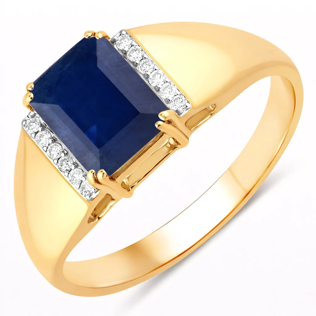 Emerald Cut Diamond Accent Ring