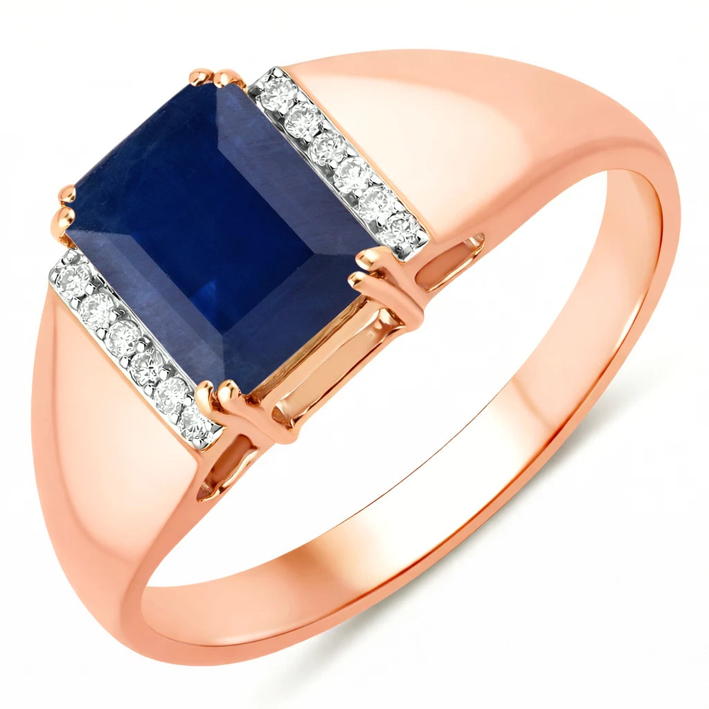 Emerald Cut Diamond Accent Ring