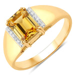 Emerald Cut Diamond Accent Ring