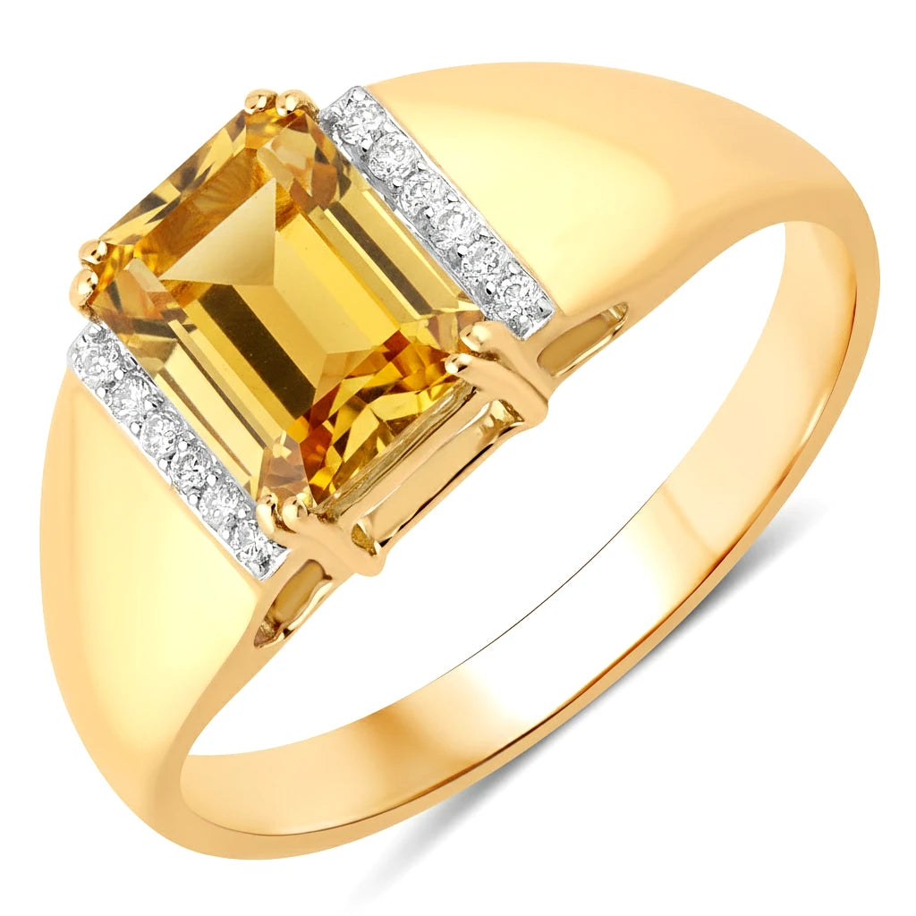 Emerald Cut Diamond Accent Ring