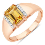 Emerald Cut Diamond Accent Ring
