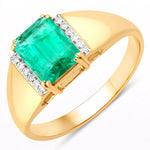 Emerald Cut Diamond Accent Ring