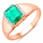 Emerald Cut Diamond Accent Ring