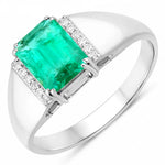 Emerald Cut Diamond Accent Ring