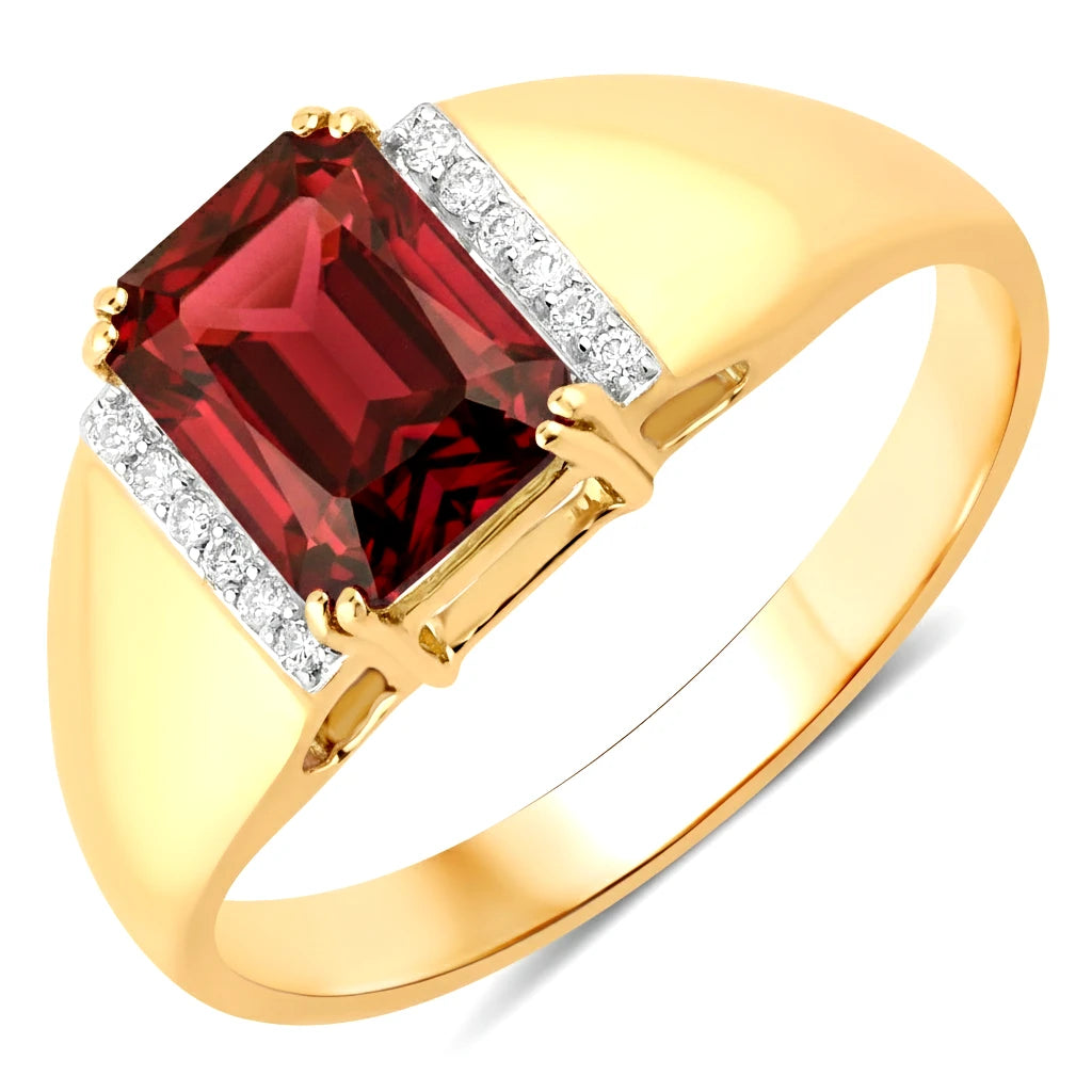 Emerald Cut Diamond Accent Ring
