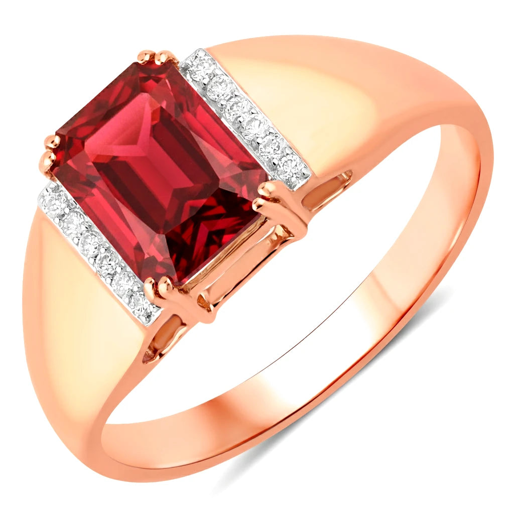 Emerald Cut Diamond Accent Ring