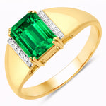 Emerald Cut Diamond Accent Ring