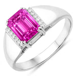 Emerald Cut Diamond Accent Ring