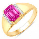 Emerald Cut Diamond Accent Ring