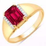 Emerald Cut Diamond Accent Ring