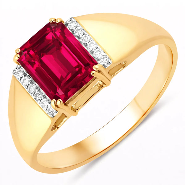 Emerald Cut Diamond Accent Ring