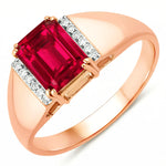 Emerald Cut Diamond Accent Ring