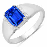 Emerald Cut Diamond Accent Ring