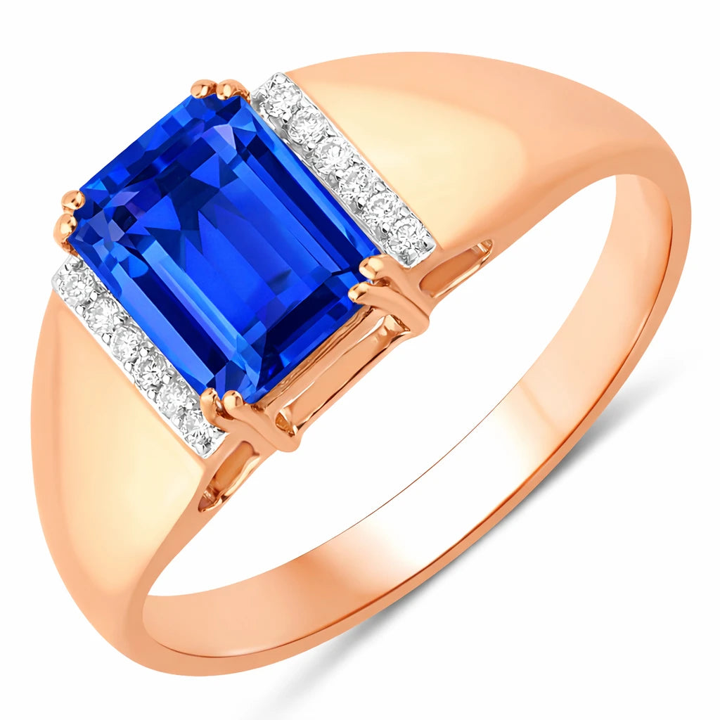Emerald Cut Diamond Accent Ring