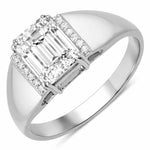 Emerald Cut Diamond Accent Ring