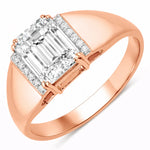 Emerald Cut Diamond Accent Ring
