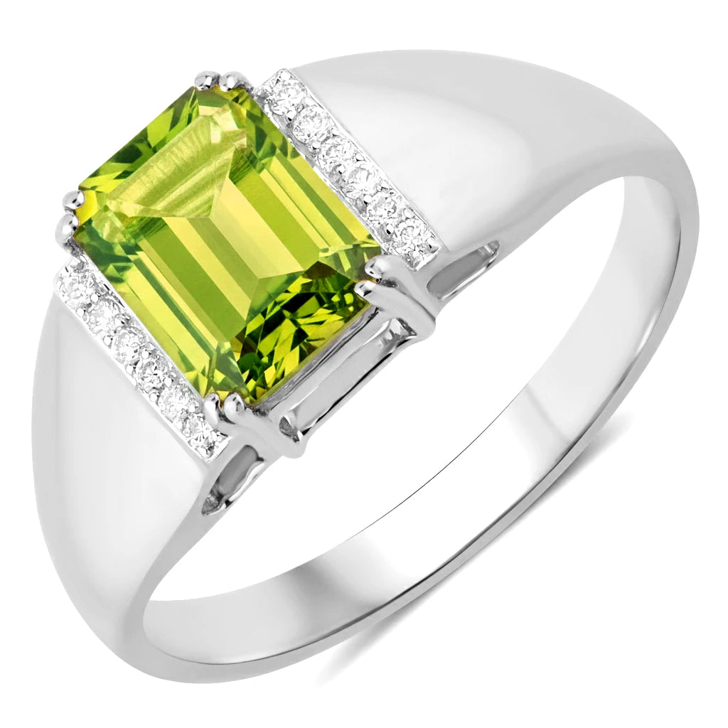 Emerald Cut Diamond Accent Ring