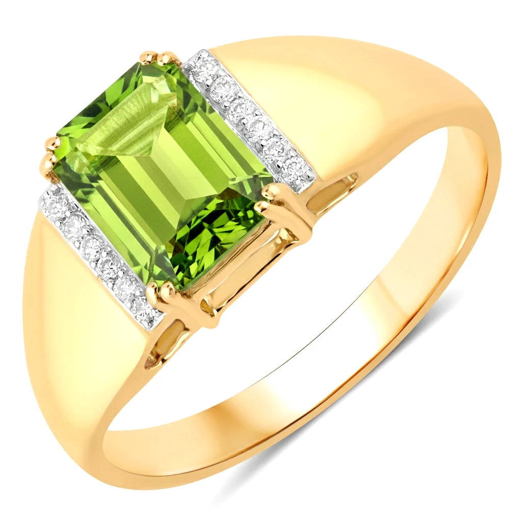 Emerald Cut Diamond Accent Ring