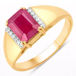 Emerald Cut Diamond Accent Ring