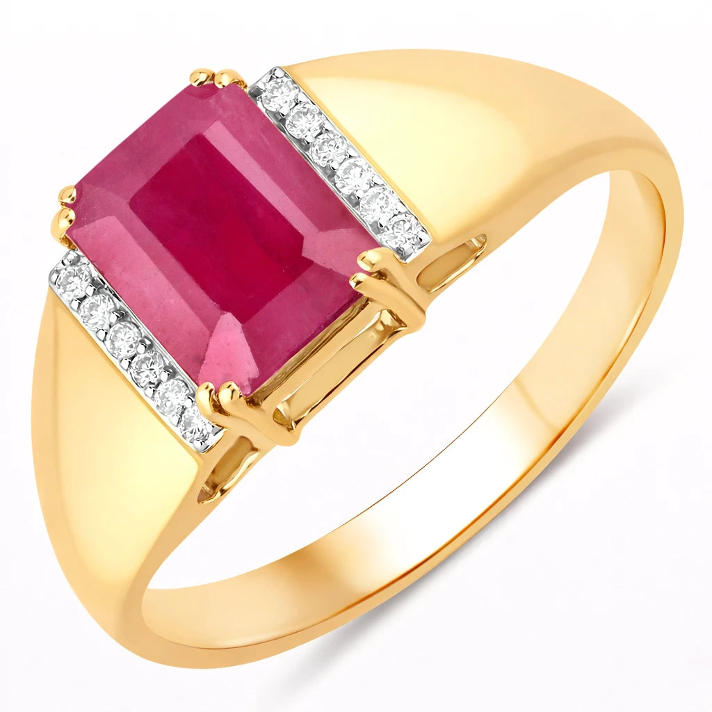 Emerald Cut Diamond Accent Ring