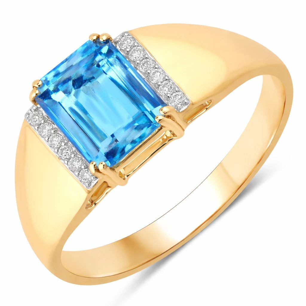 Emerald Cut Diamond Accent Ring