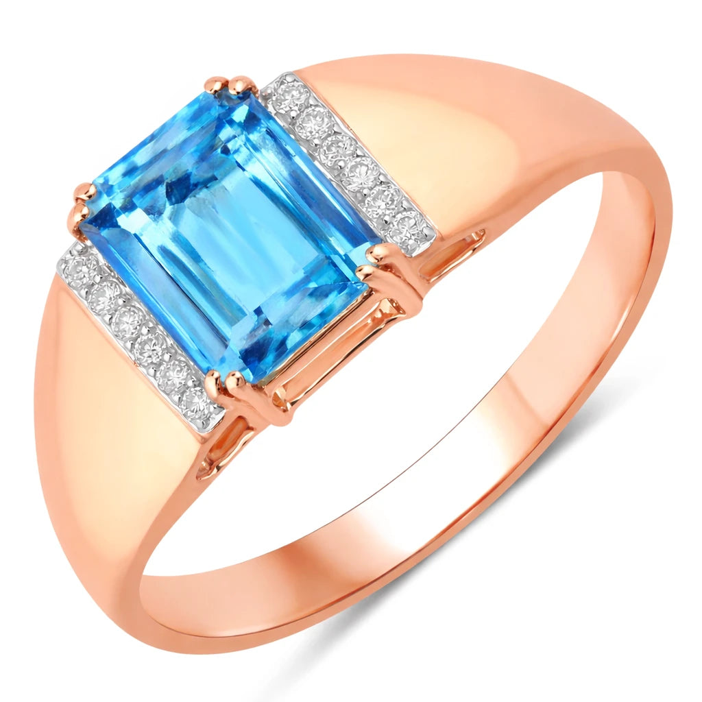 Emerald Cut Diamond Accent Ring