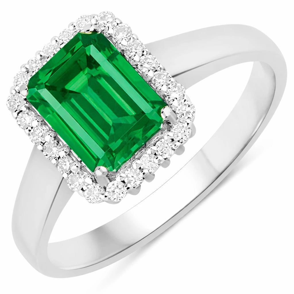 Heirloom Emerald Cut Diamond Accent Ring